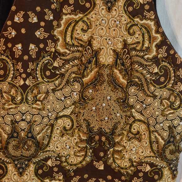 BEADED/PEARL VEST SZ L - Picture 5 of 6